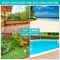Costway Patio Rattan Lounge Chair Chaise Couch Cushioned Height Adjustable Pool Garden White